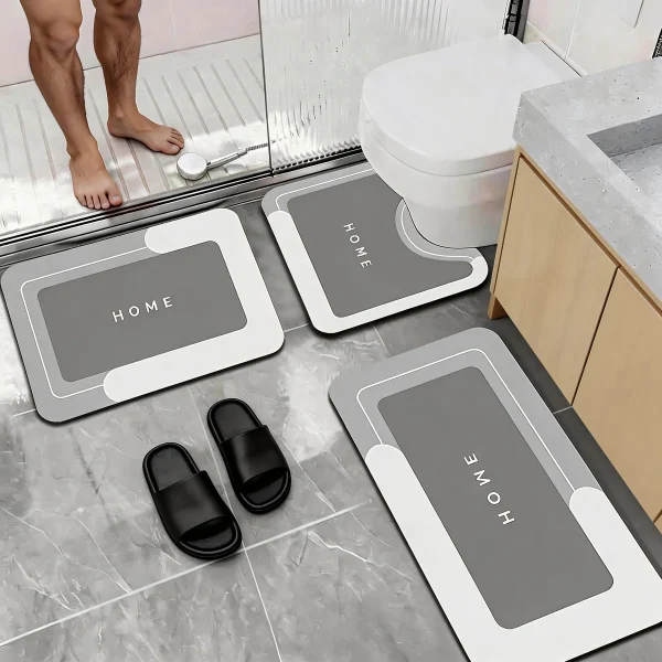 Bathroom Rugs Set 3 Piece